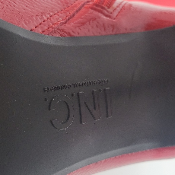 I.N.C. International Concepts Keenahp Red Patent Over-the-Knee Boots 8.5M Vegan - Picture 9 of 10